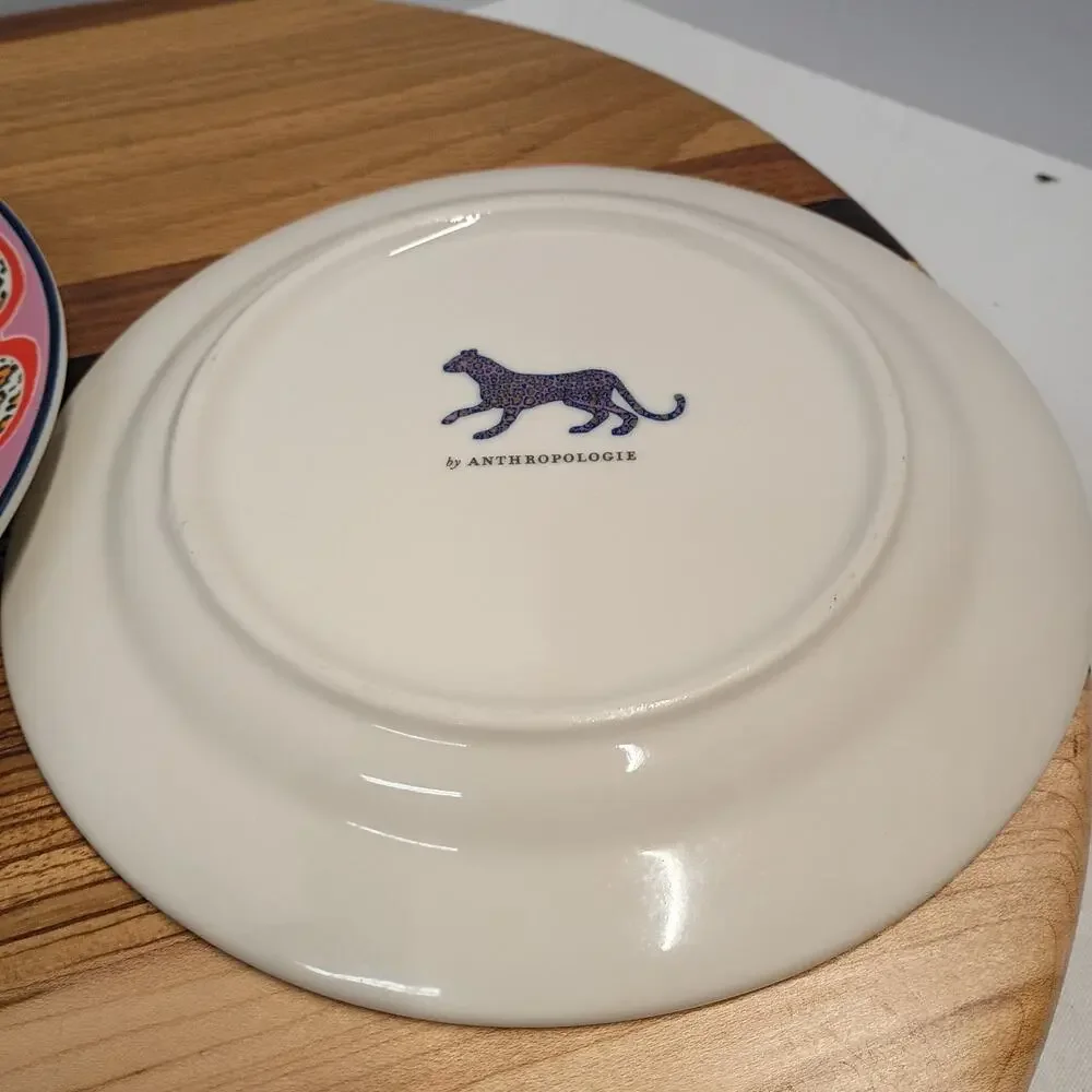 Anthropologie Leopards Dessert Side Plate (Set of 2, Rare)